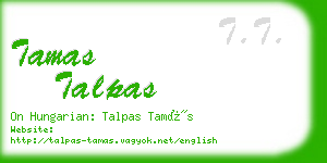 tamas talpas business card